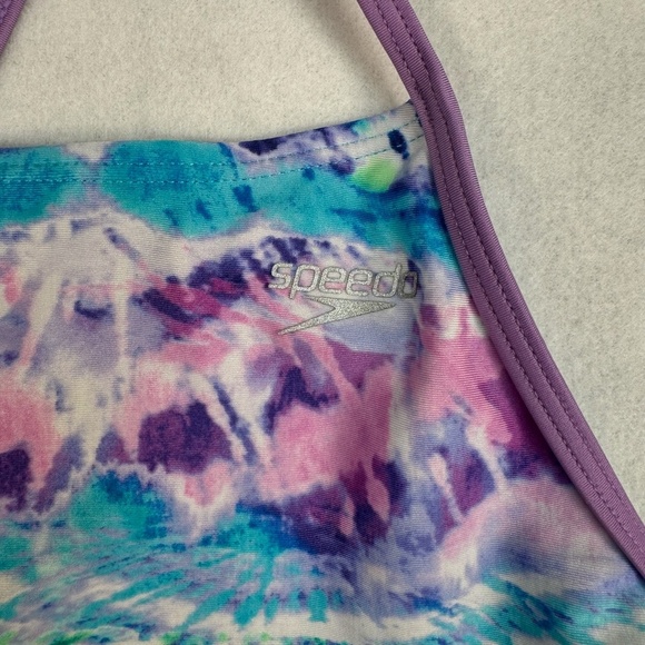 Speedo Multi Colored Swimsuit Girls Size XL Racer Back - Picture 10 of 10